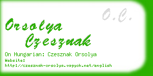 orsolya czesznak business card